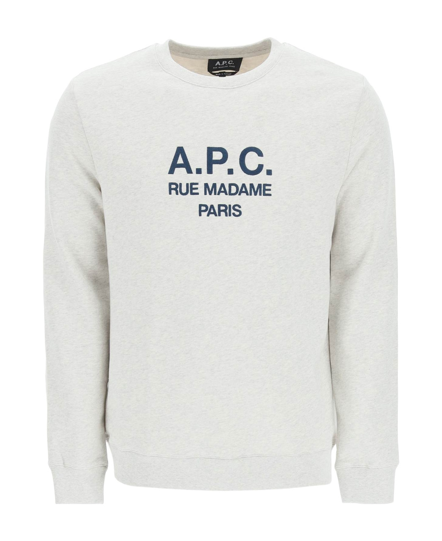 Apc Grey Rufus Sweatshirt In White