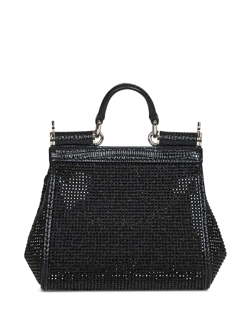 Dolce & Gabbana Dolce Gabbana Embellished Foldover Top Tote Bag In Black