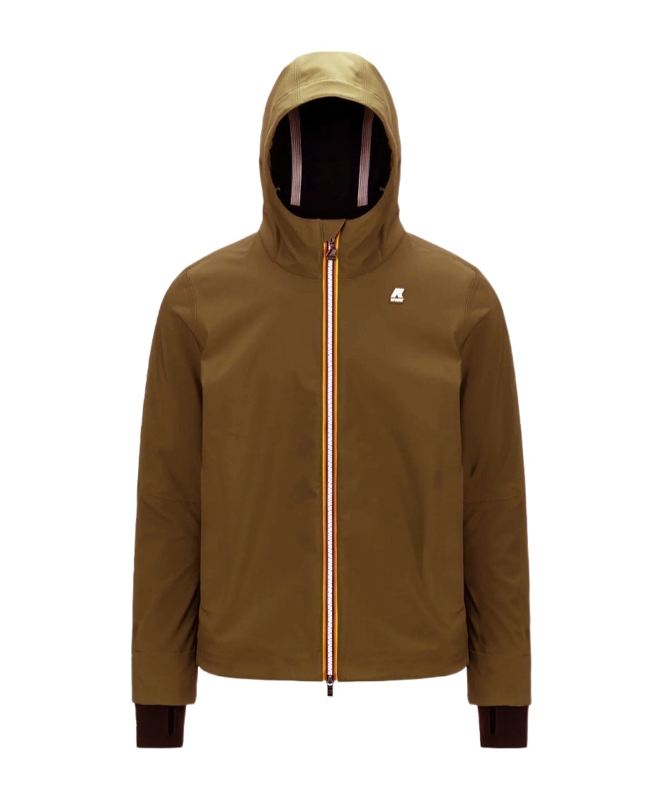 K-way Long-sleeved Casual Jacket In Brown