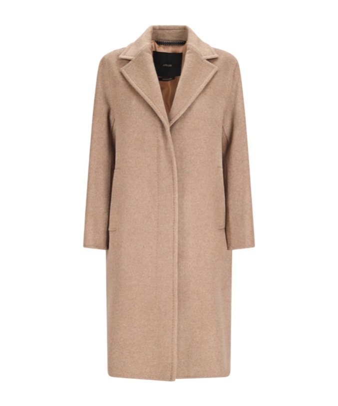 Max Mara Ardenne Long-sleeved Coat In Neutral