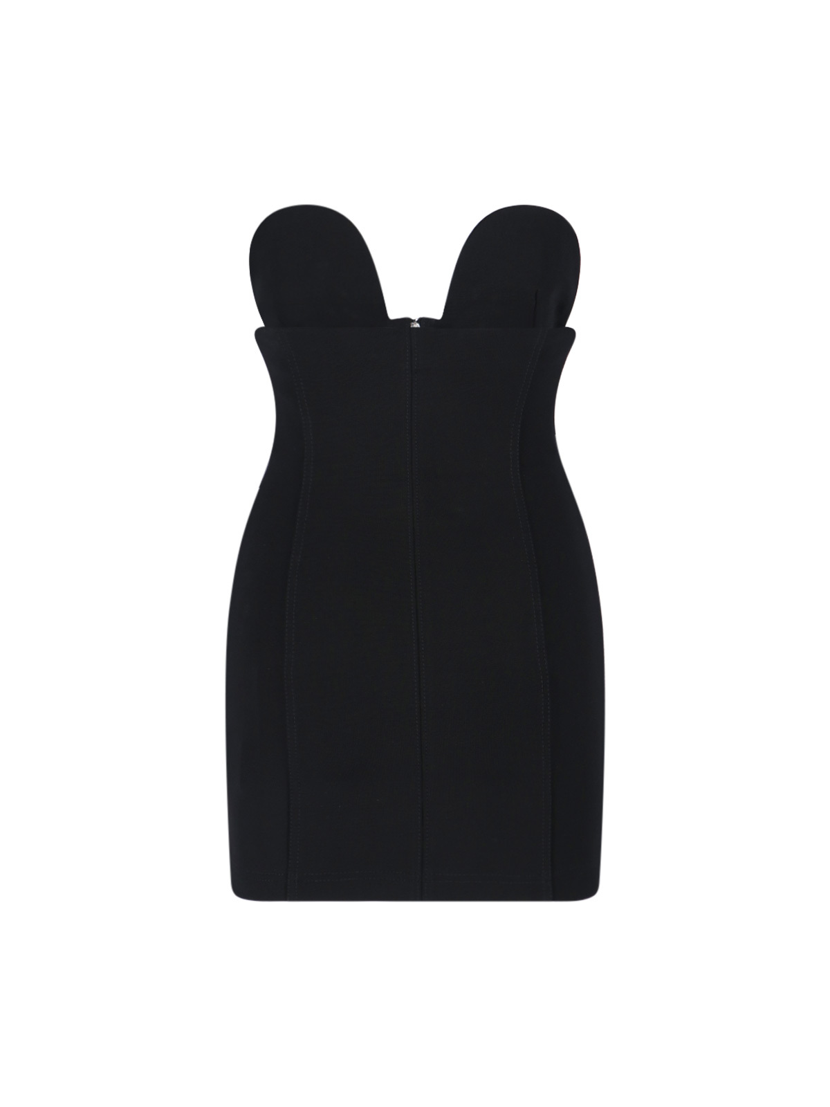 Off-white Bodycon Ablohland Mini Dress With Front Zip In Black