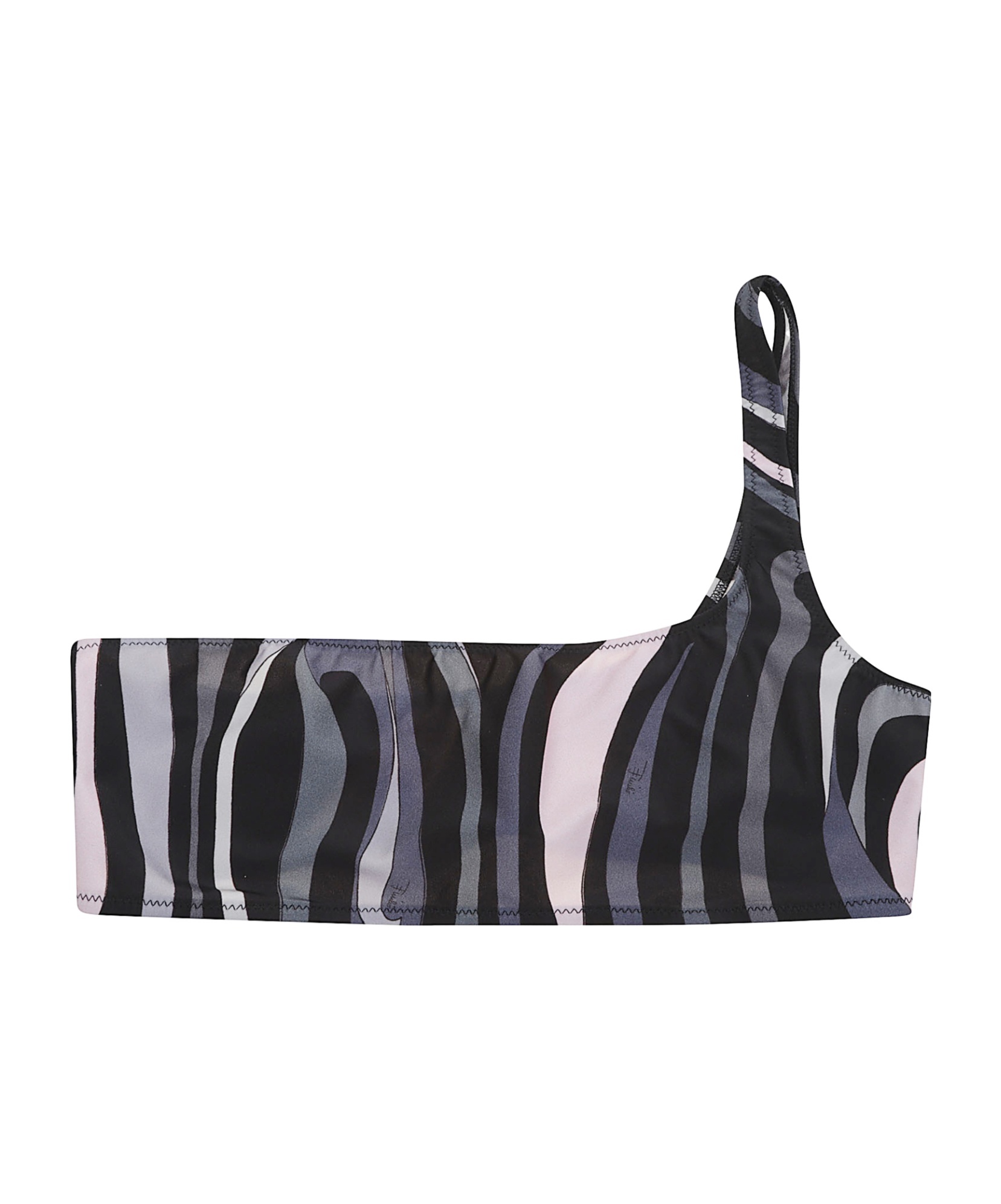 Pucci One-shoulder Bikini Top In Multi