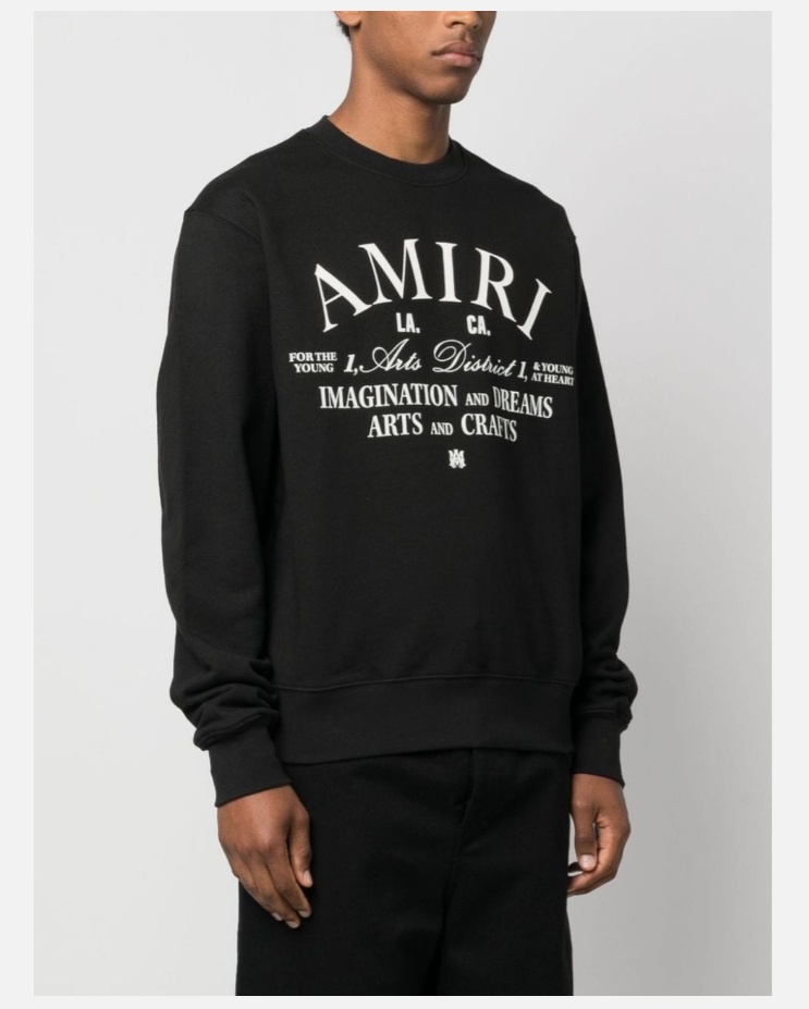 Amiri Arts District Cotton Sweatshirt In Black
