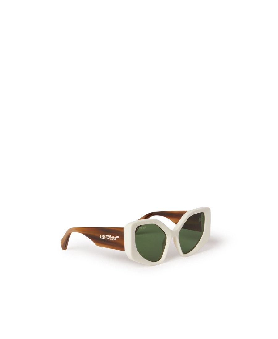 Off-white Logo Sunglasses In Green