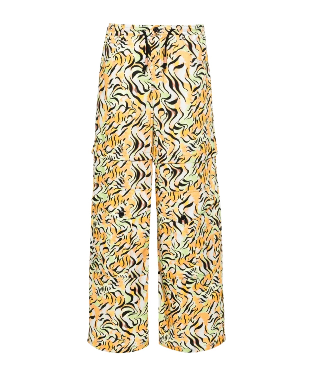 Marni Animal-print Straight-leg Trousers In Nude