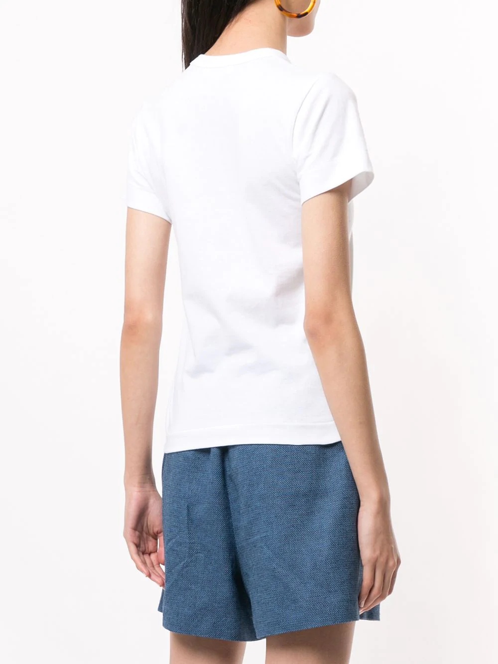 Comme Des Garçons Play Logo-print Crew Neck T-shirt In Animal Print