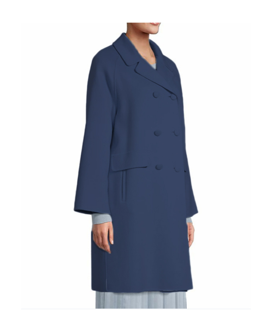 Weekend Max Mara Logo Coat In Blue