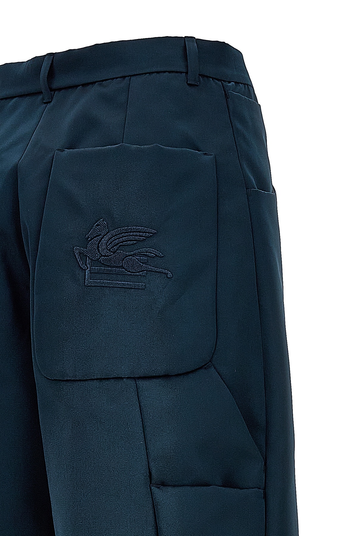 Etro Tapered High-waist Trousers In Black