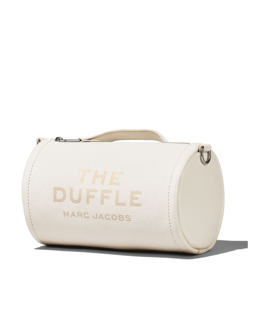 Marc Jacobs Cream Leather Duffle Bag In White