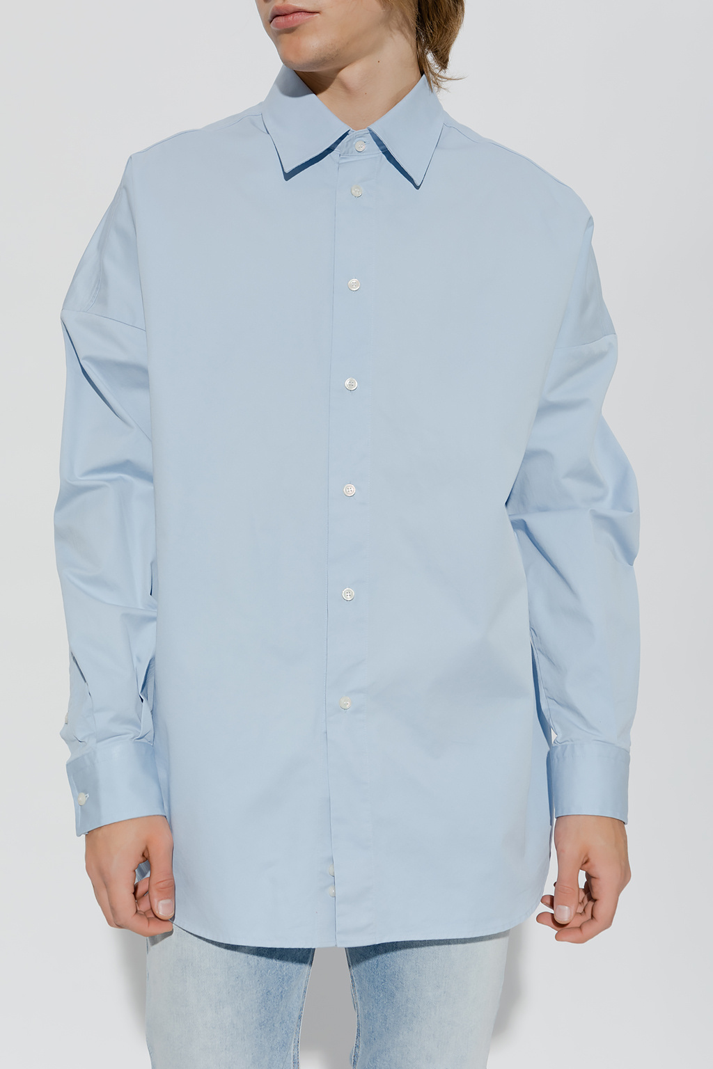 Diesel Logo-embroidered Shirt In White