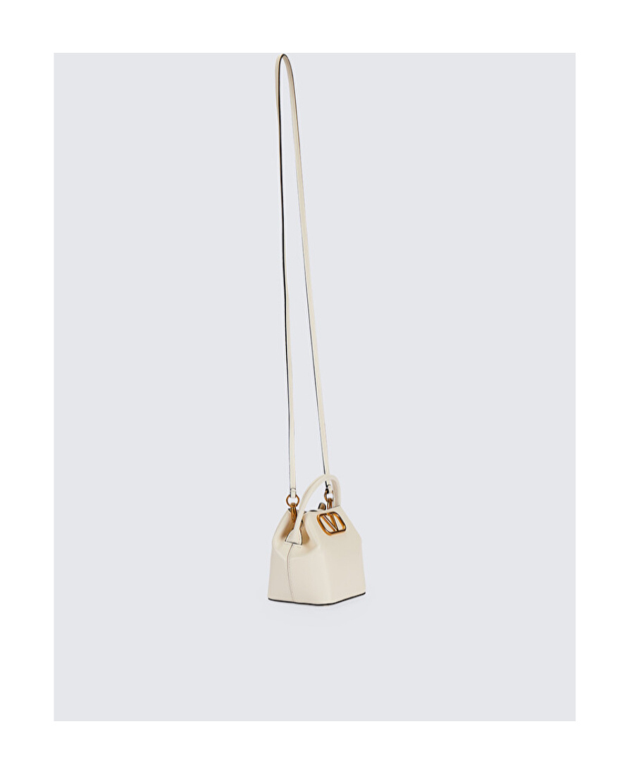 Valentino Vlogo Tote Bag In White