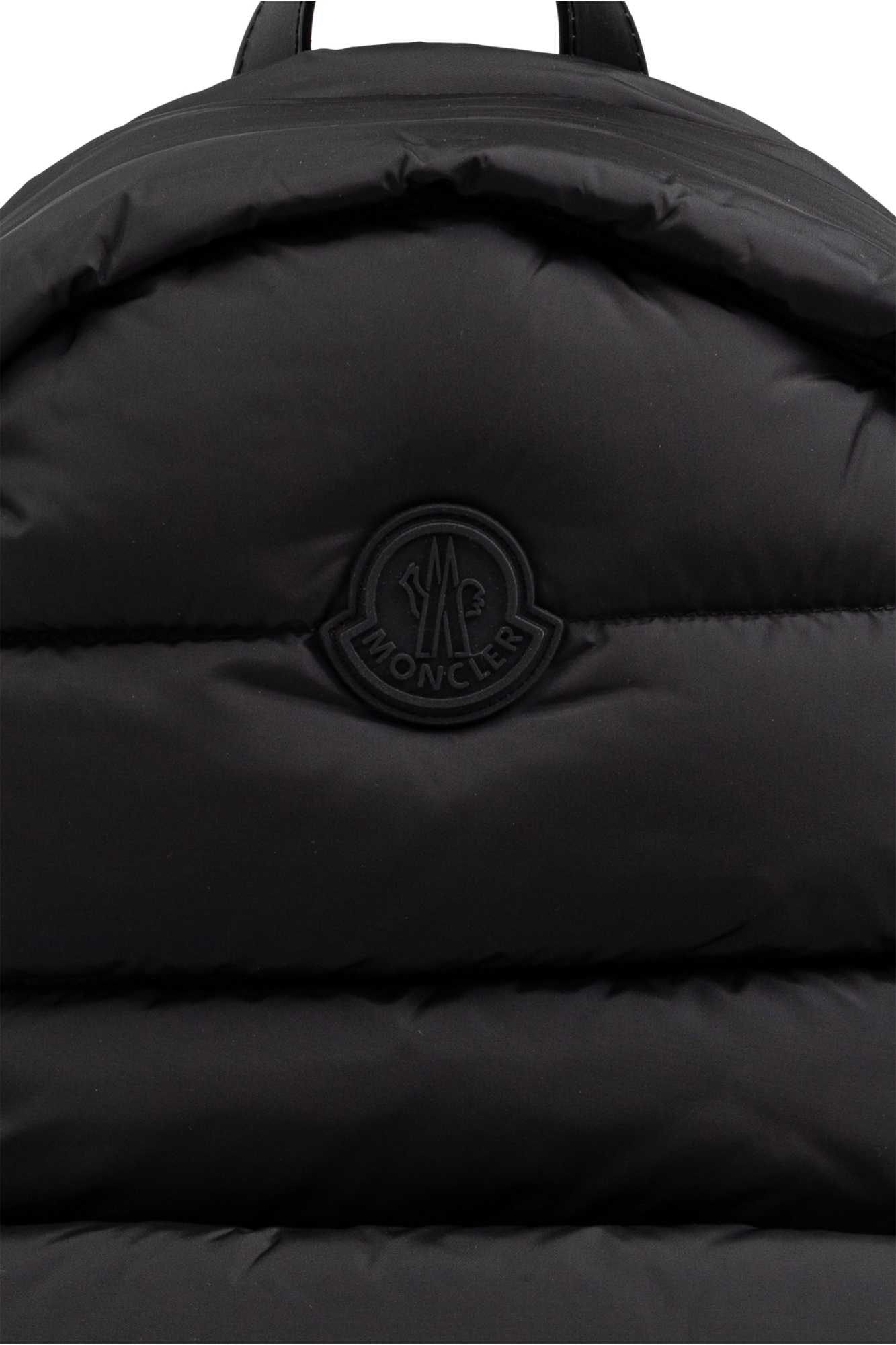 Moncler Pierrick Logo Patch Padded Backpack In Black
