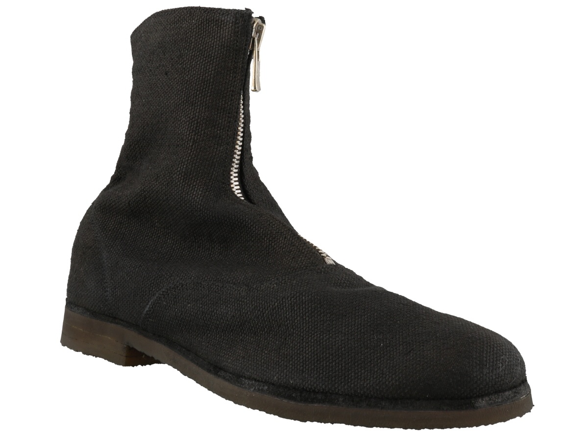 Guidi 210bp Front Zipper And Bare Boots In Black