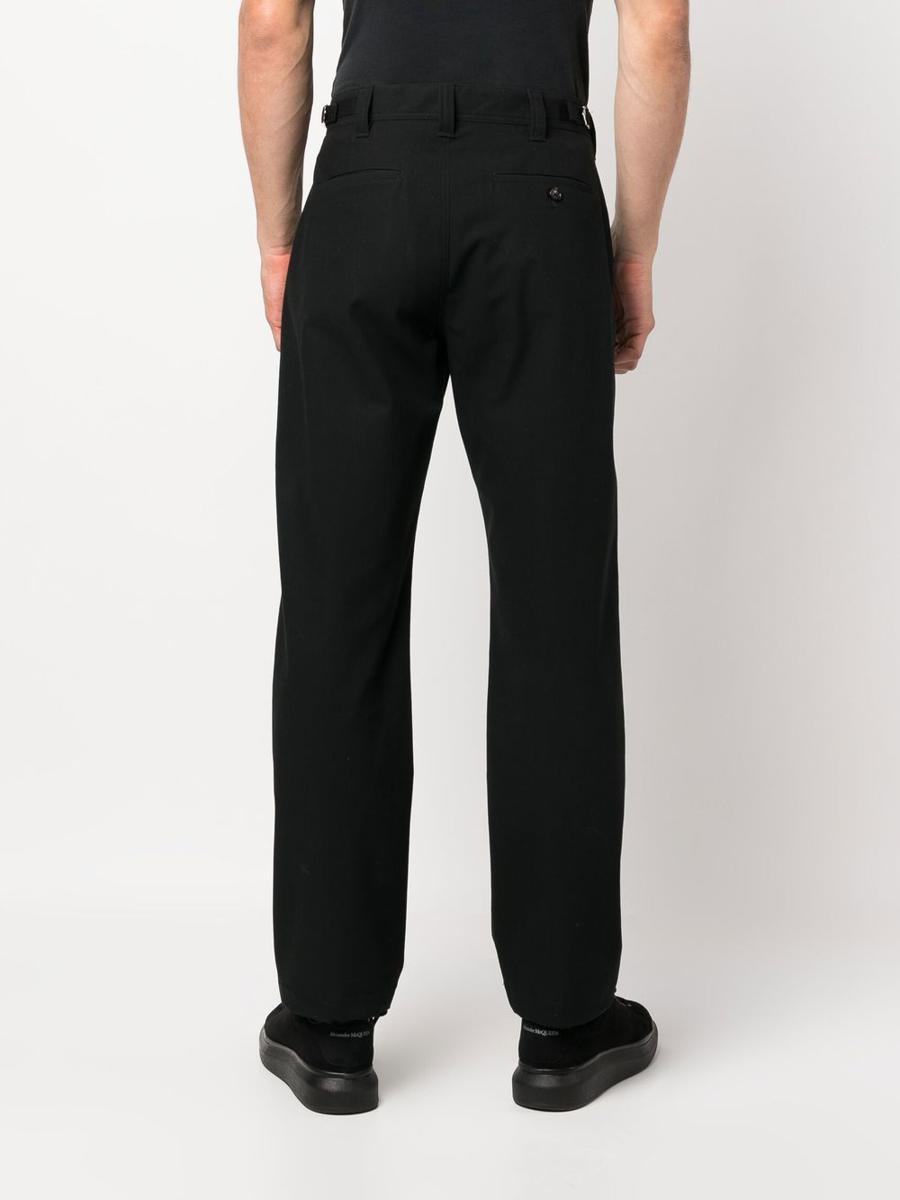 ALEXANDER MCQUEEN DRAWSTRING-HEM COTTON TROUSERS