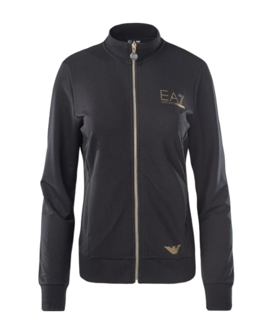 EA7 STUDDED-LOGO TRACK JACKET