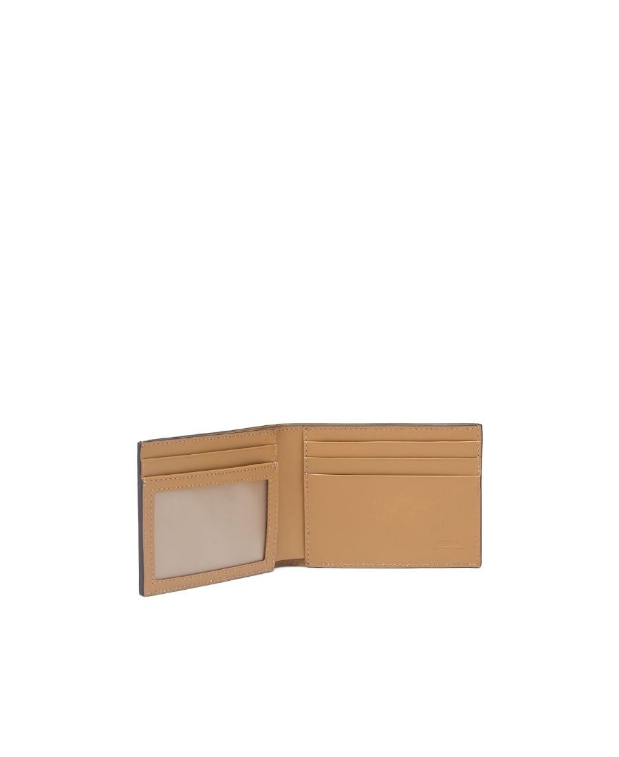 Fendi Ff-logo Print Wallet In Brown