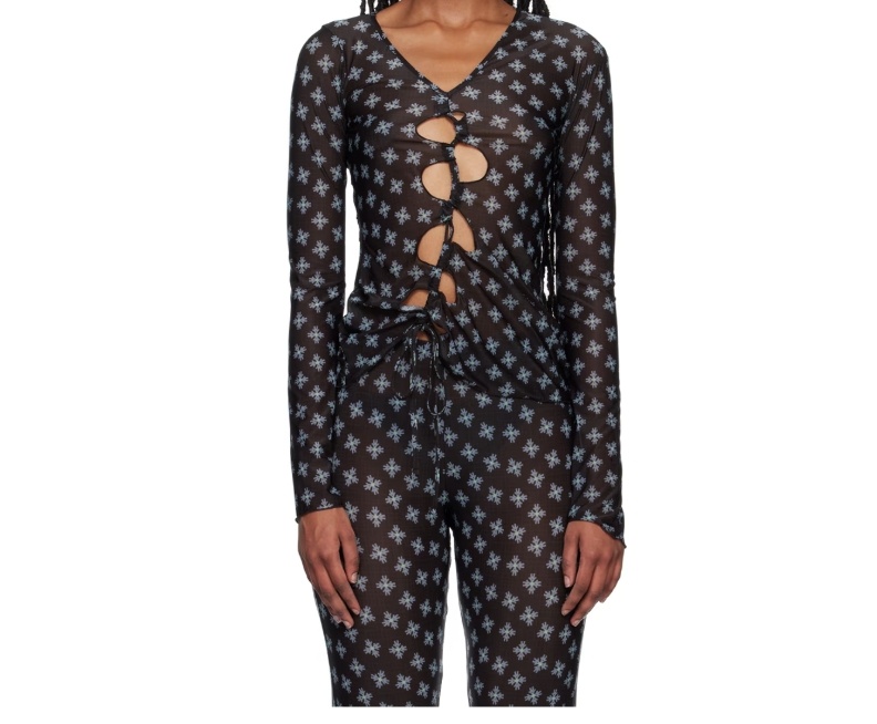 Avavav Cutout Shirt In Black