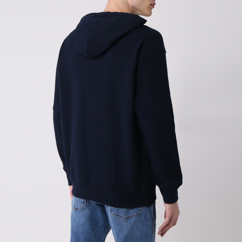 Paul & Shark Logo Hooded Sweater In Black