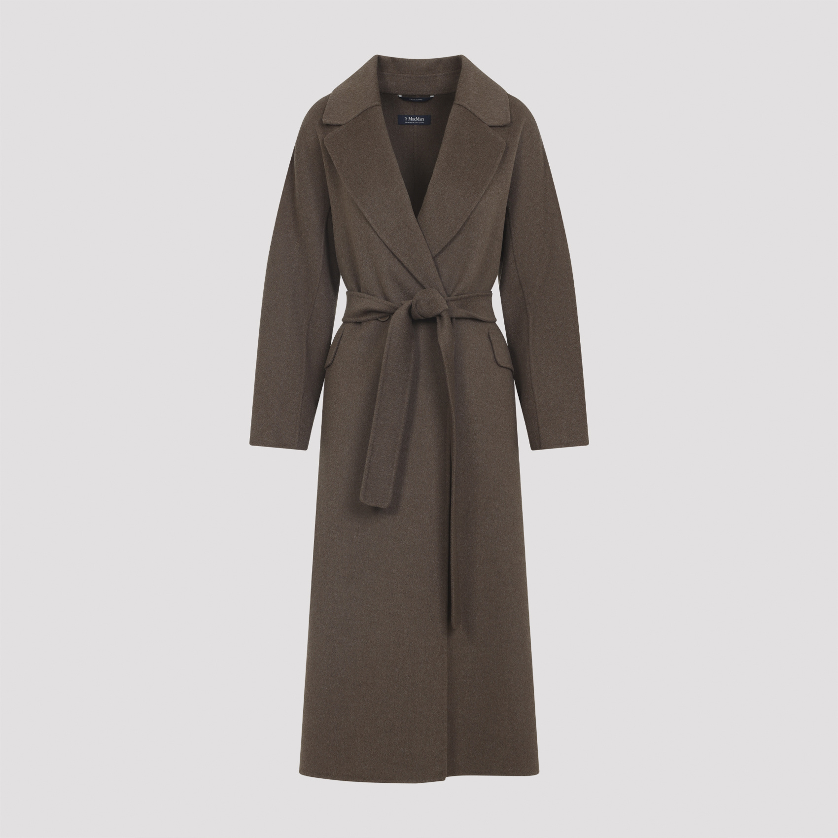 Max Mara Enzo Brown Virgin Wool Coat In Brown