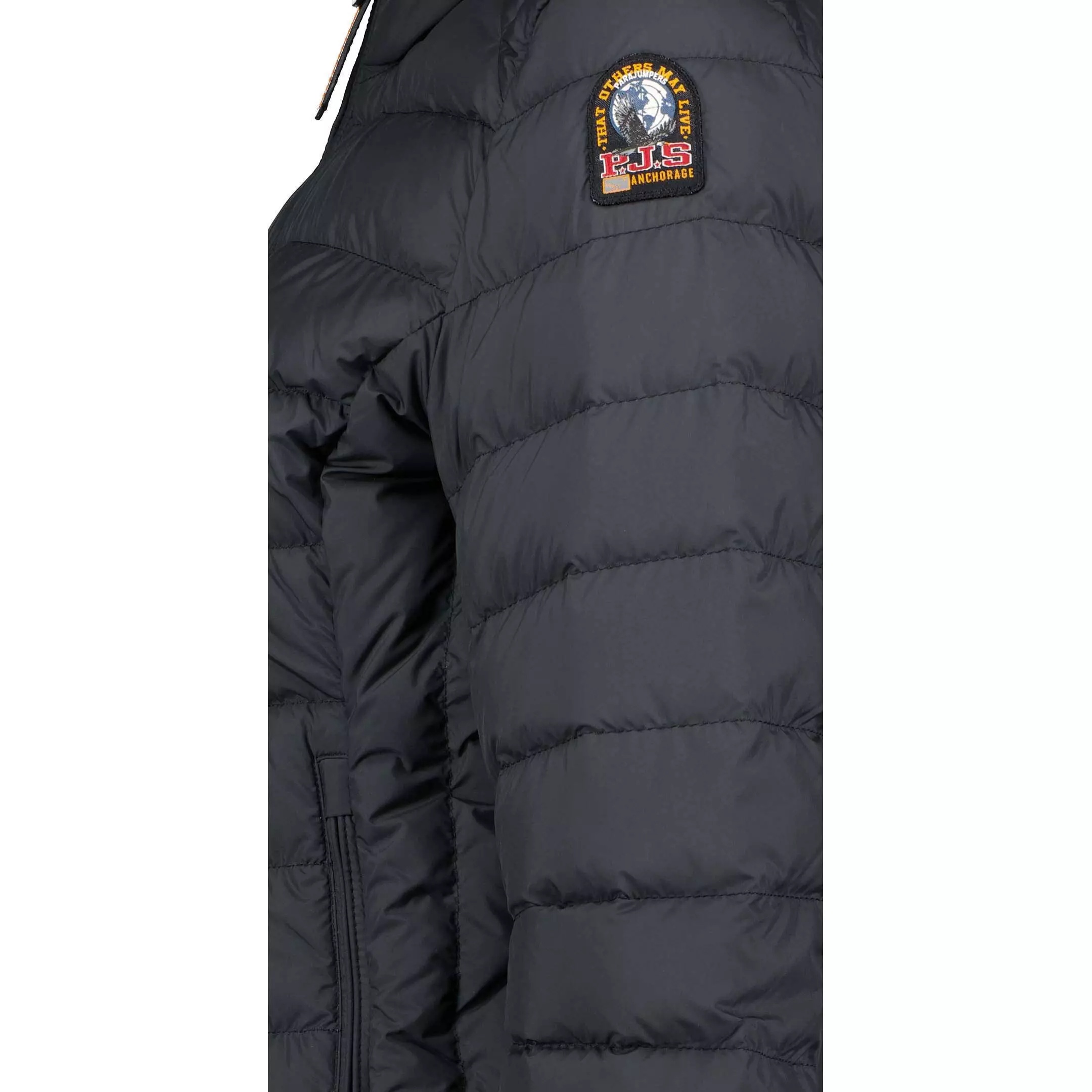 Shop Parajumpers Long-sleeved Hooded Down Jacket In Black