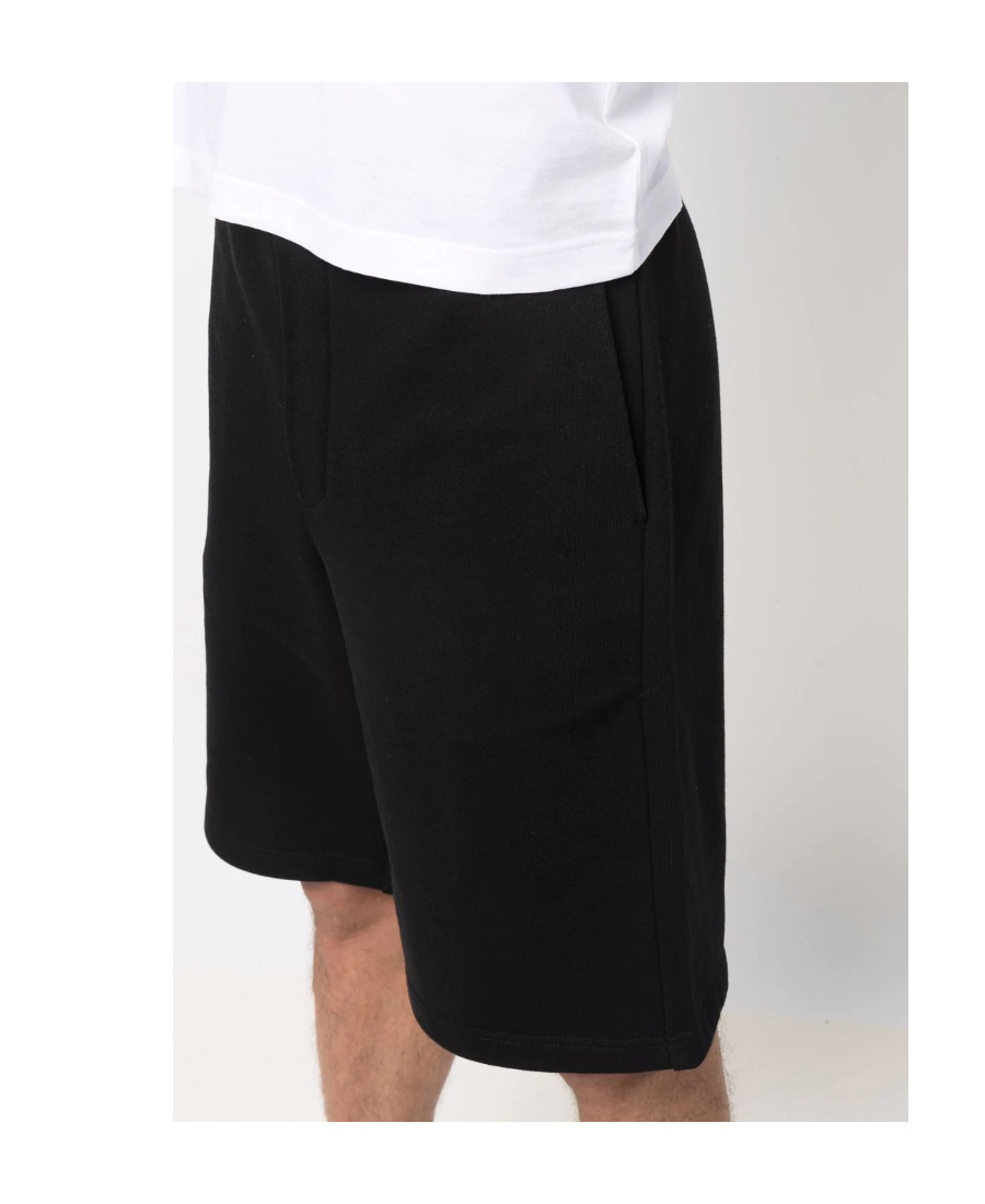 Shop Prada Triangle Logo Patch Bermudas In Black