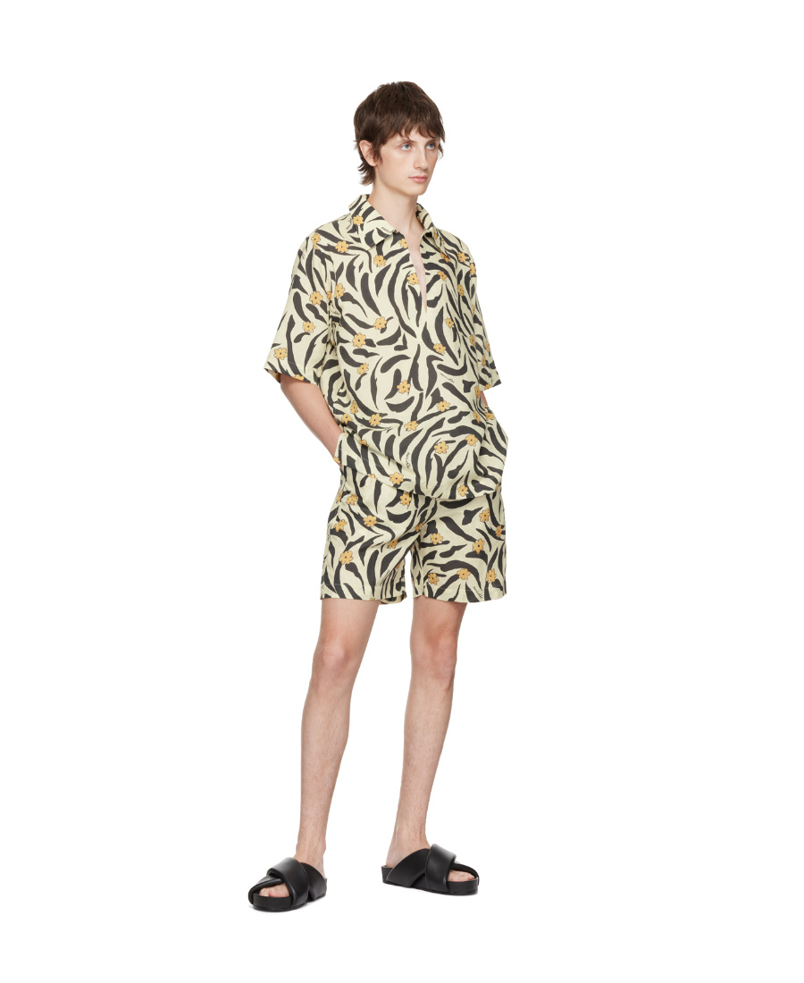 Nanushka Men's Doxxi Printed Drawstring Shorts In Nude