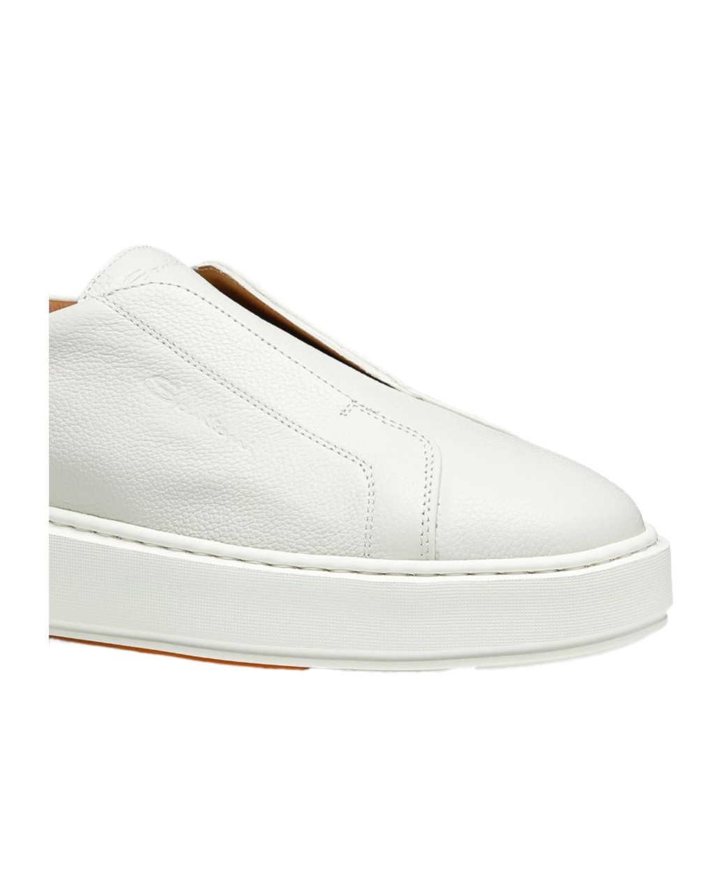 Santoni Leather Low-top Sneakers In White
