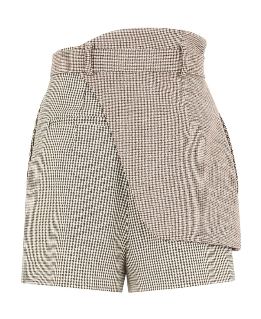Fendi Houndstooth-print Skort In Nude