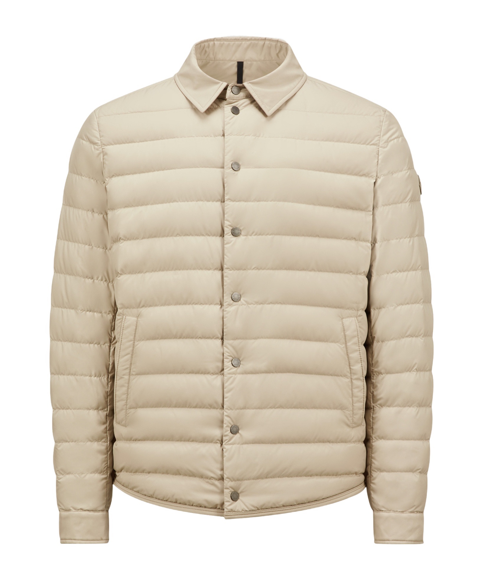 Moncler Long-sleeved Down Jacket In Nude