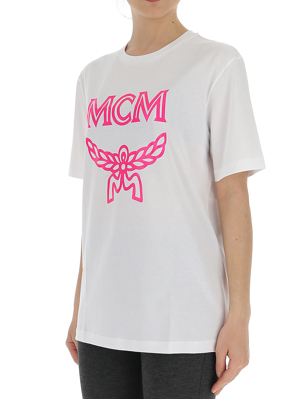 Mcm Classic Logo T-shirt In White
