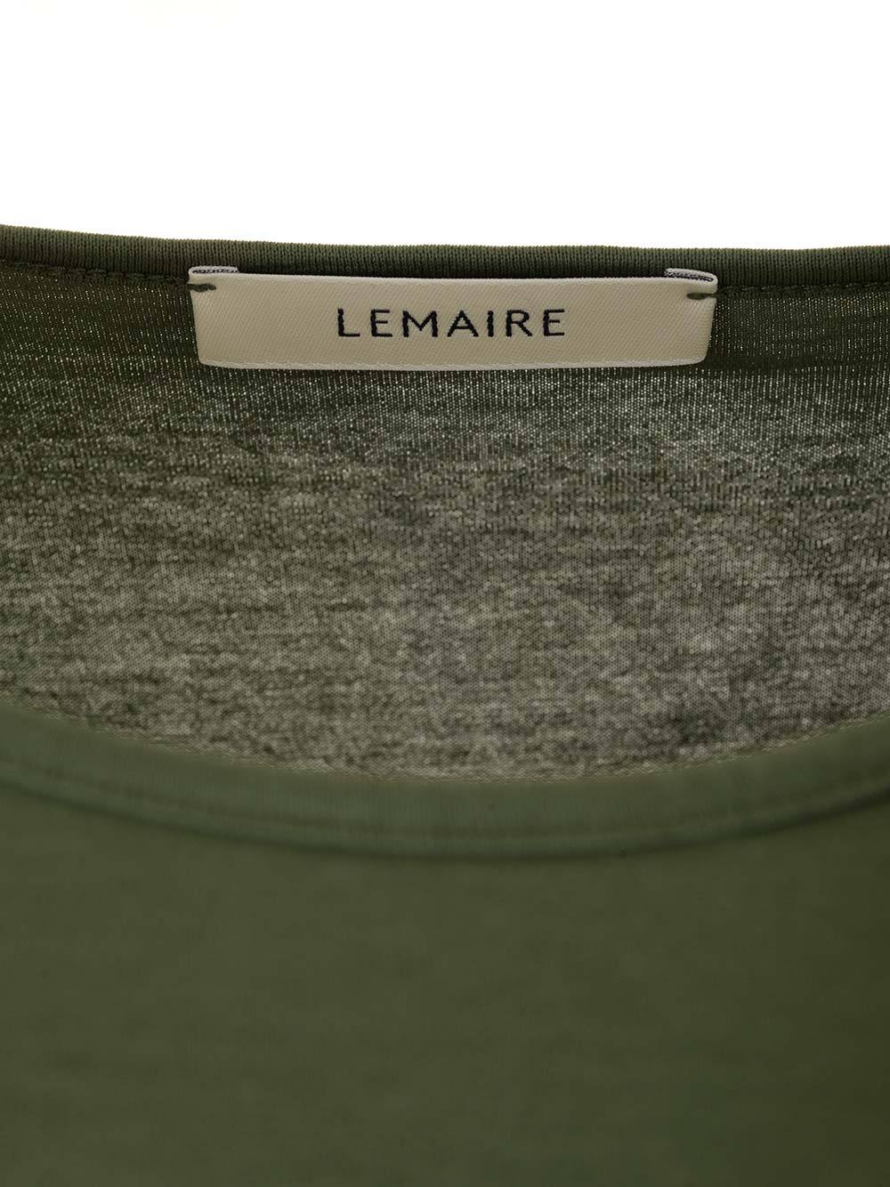 Lemaire Short-sleeve Crewneck T-shirt In Green