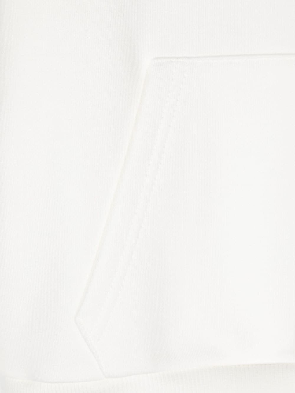 Givenchy Round-collar Long-sleeve Hoodie In White