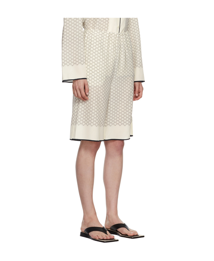 Low Classic Monogram-pattern Knee-length Shorts In Nude