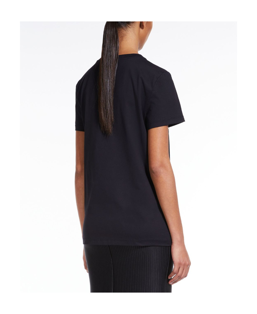 Max Mara Valido Graphic-print Cotton T-shirt In Black