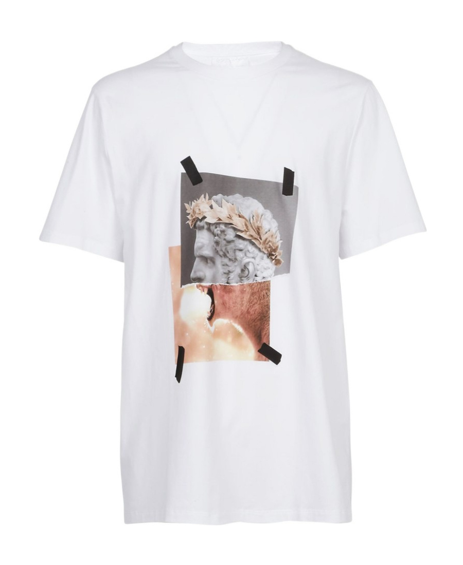 Neil Barrett T-shirt With Round Neck And Short Sleeves In Gray