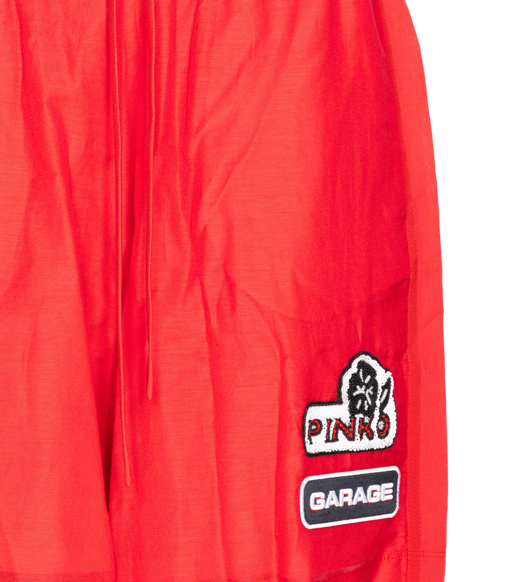 Pinko Lewis Bermuda Shorts Elastic Waistband In Red