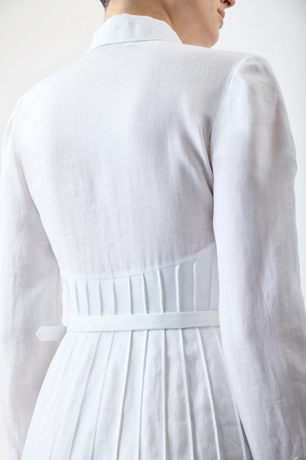 Gabriela Hearst Breton Shirtdress With Slip In Ivory Aloe Linen In White