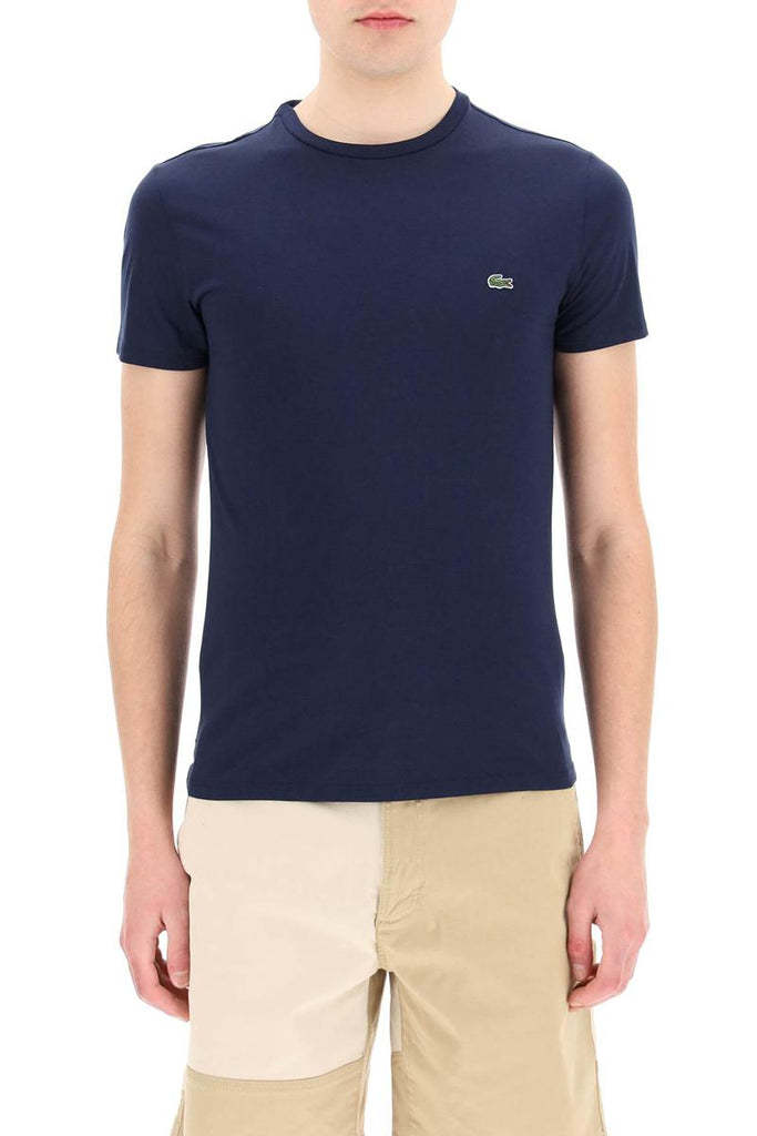 Shop Lacoste Logo T-shirt In Blue