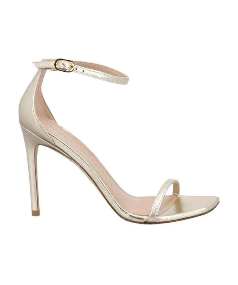 Stuart Weitzman Golden Sandals In Nude