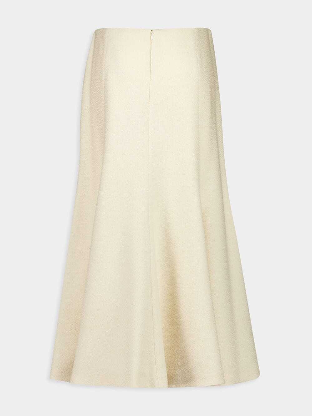 Gabriela Hearst Womens Ivory Selma Flared Silk Midi Skirt In Neutral