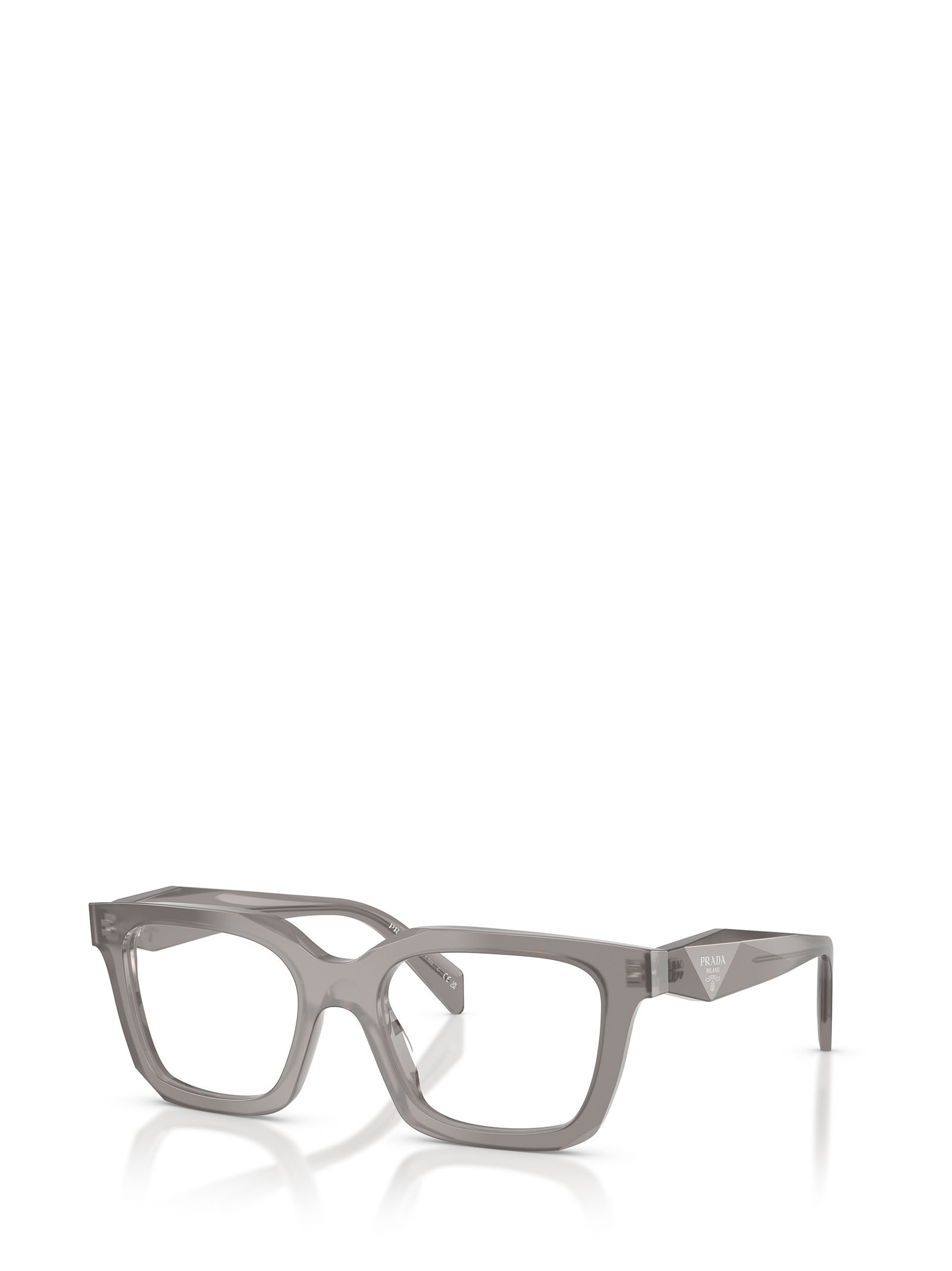 Prada Full-frame Plain Glasses In Gray