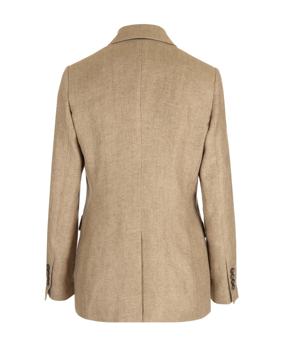 Brunello Cucinelli Double-breasted Button-fastening Jacket In Nude