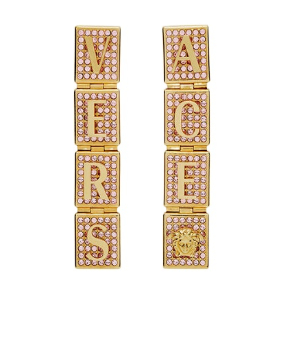 VERSACE VERSACE TILES CRYSTAL-EMBELLISHED EARRINGS 