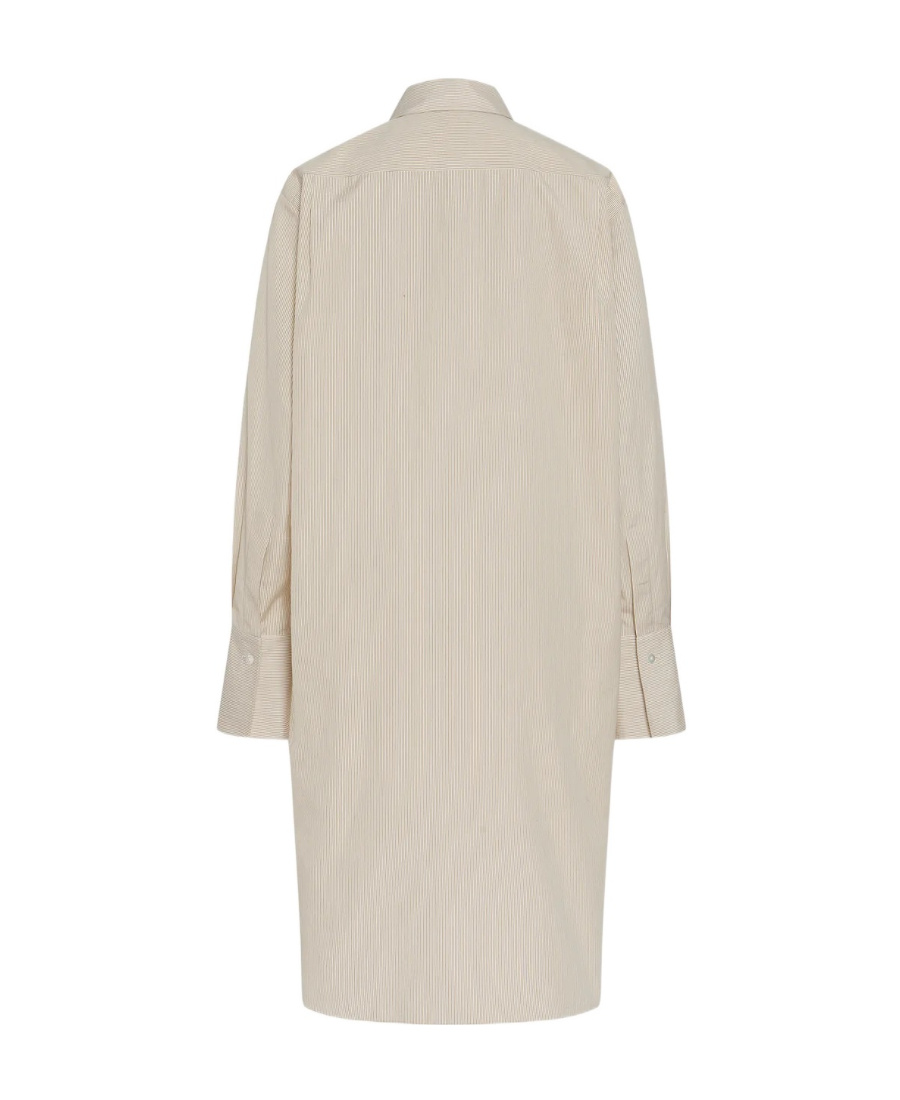 The Row Astrea Long Shirt In Brown