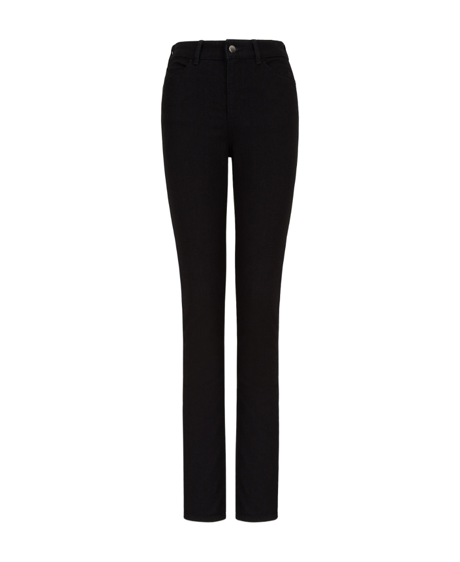 Emporio Armani Mid-rise Slim-fit Jeans In Black