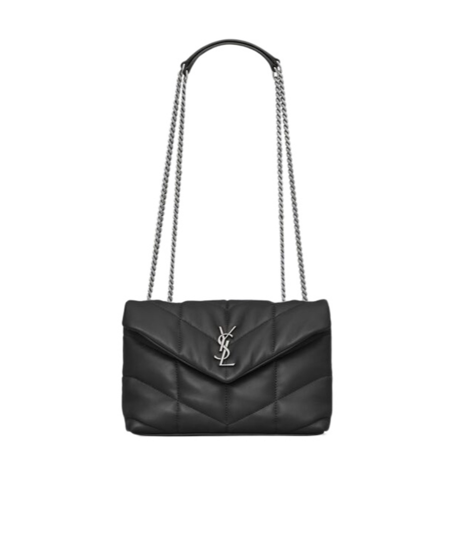 Saint Laurent Puffer Toy Quilted Shoulder Bag In Black