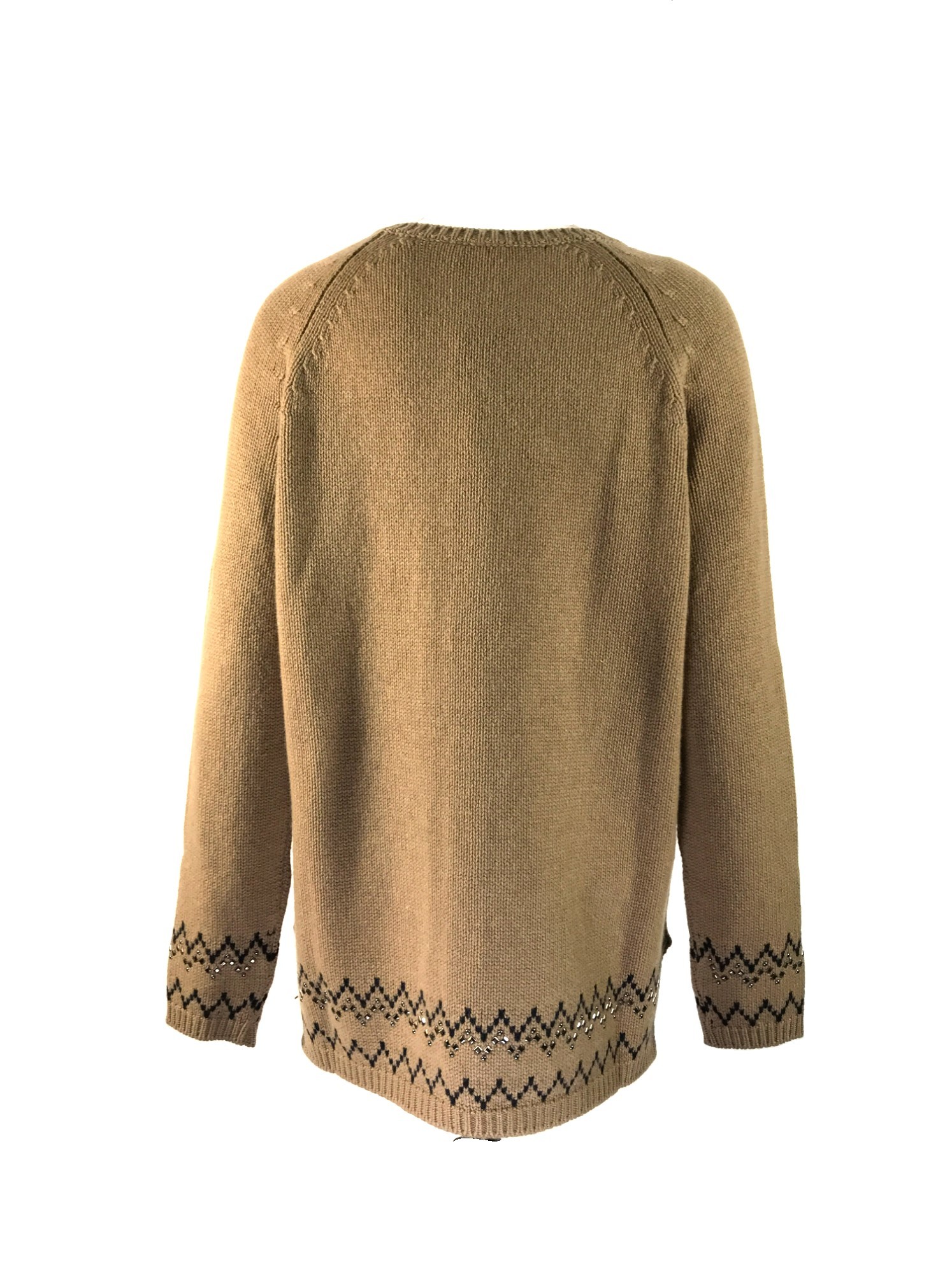 Max Mara Long-sleeved Knitted Cardigan In Brown