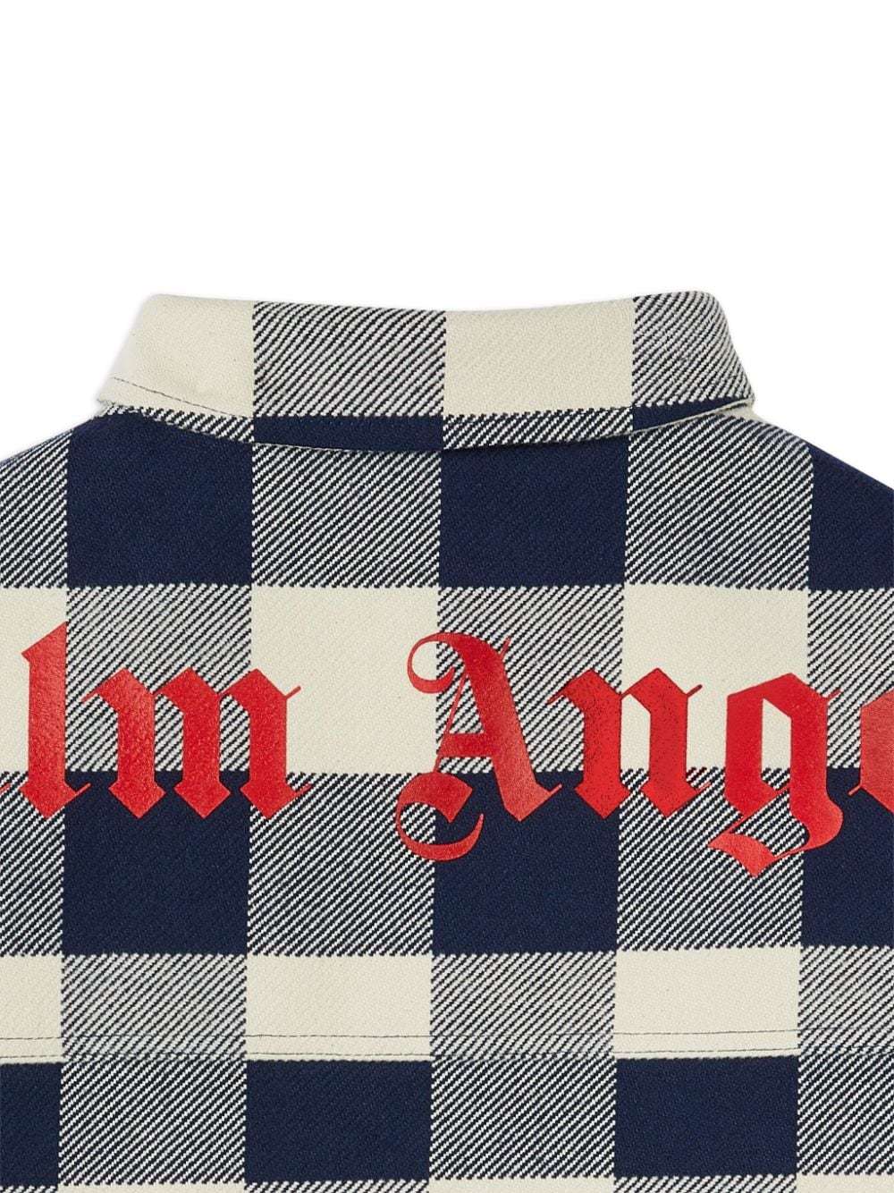 Palm Angels Plaid Jacket In Gray