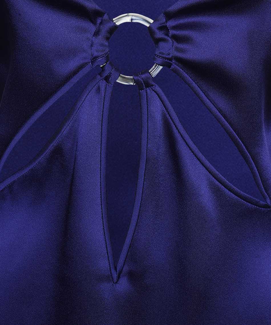 Stella Mccartney Cut-out Detailed Sleeveless Satin Vest In Blue
