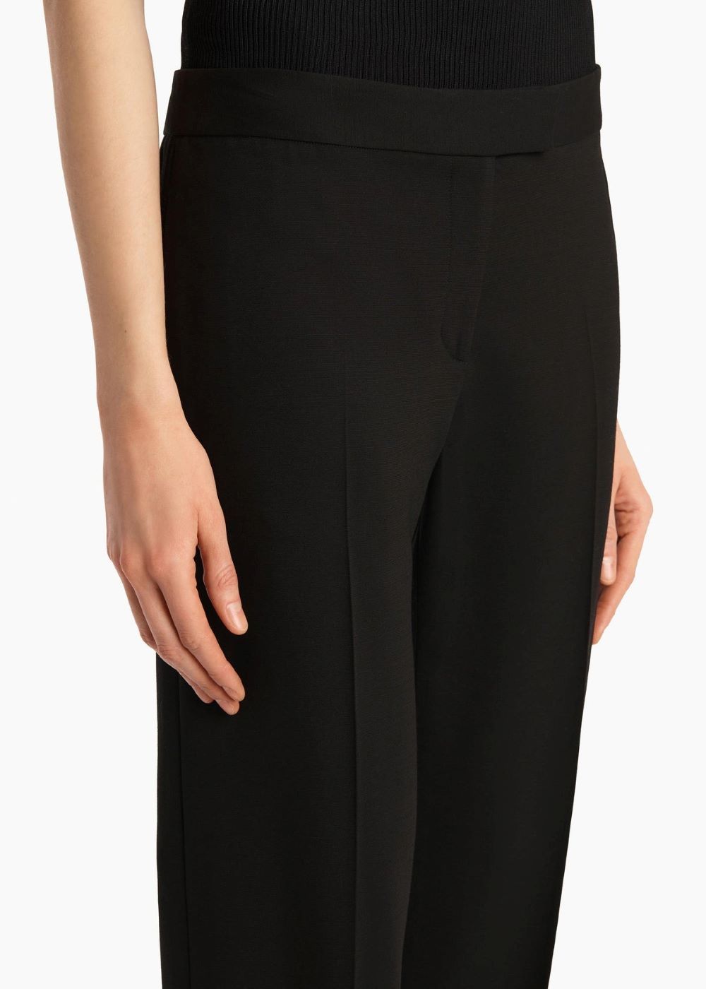 Khaite Callen Wool Track Pants In Black
